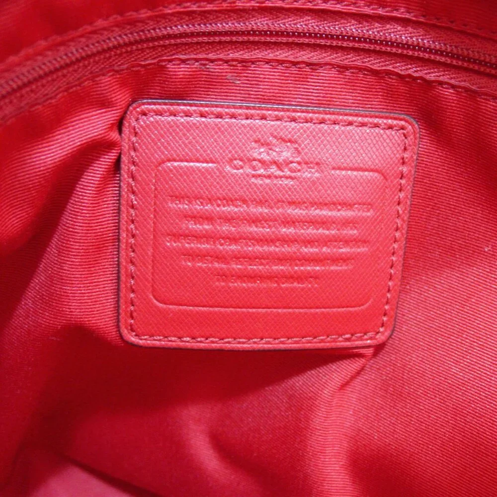 COACH Peyton $348 Red Saffiano Leather Zip Tote Bag - Picture 7 of 7